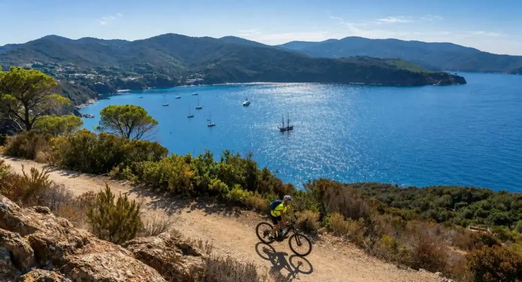 Escursione in bici elettrica Cala Violina con guida virtuale — Scarlino