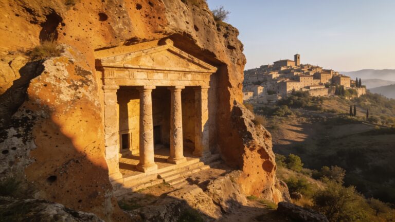Sites étrusques en Toscane : le circuit complet des nécropoles et villages du tuf