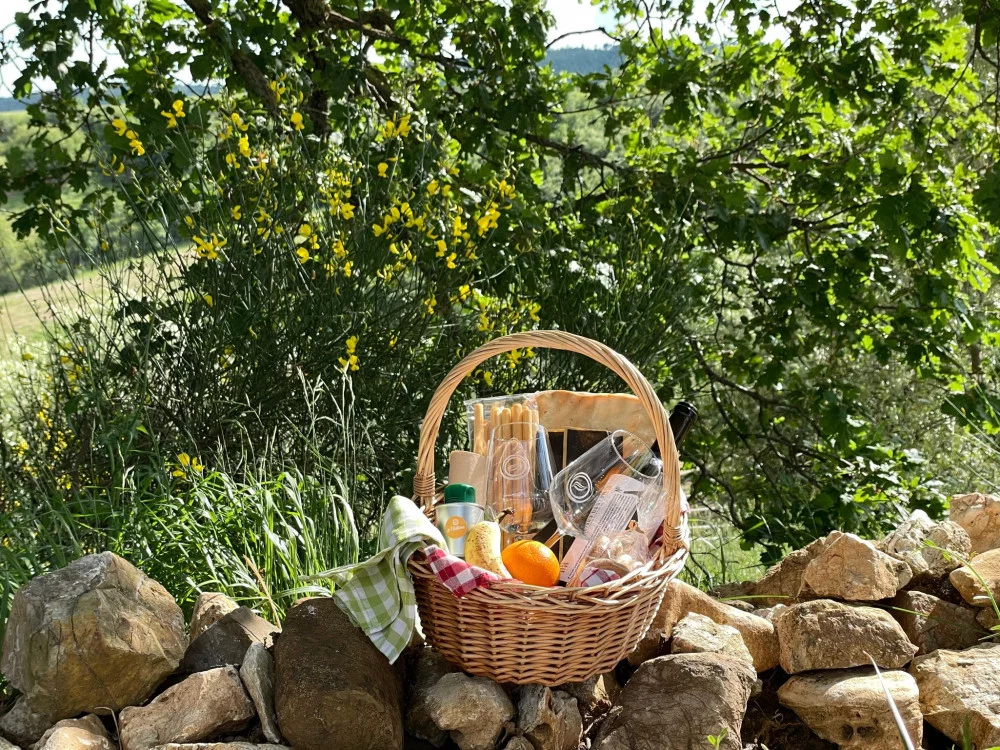 Almoço piquenique nas colinas da Maremma toscana na Fattoria la Maliosa — Manciano