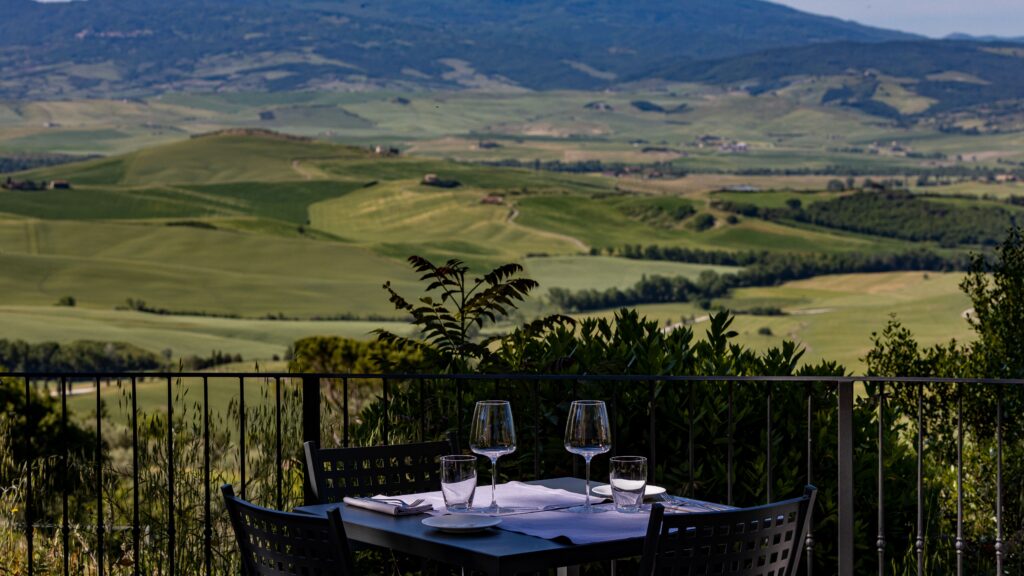 The terrace of the Val d'Orcia — Pienza