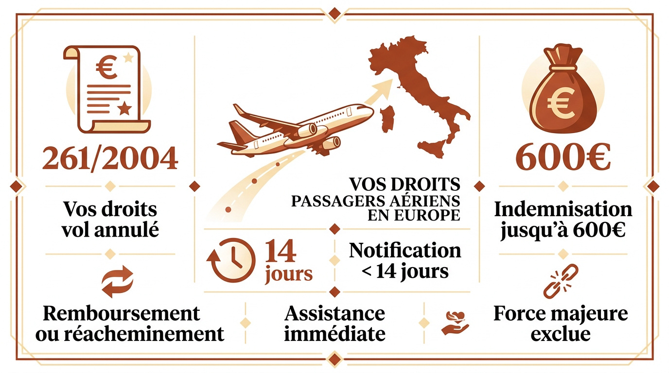 Fluggastrechte in Europa für einen Flug nach Italien