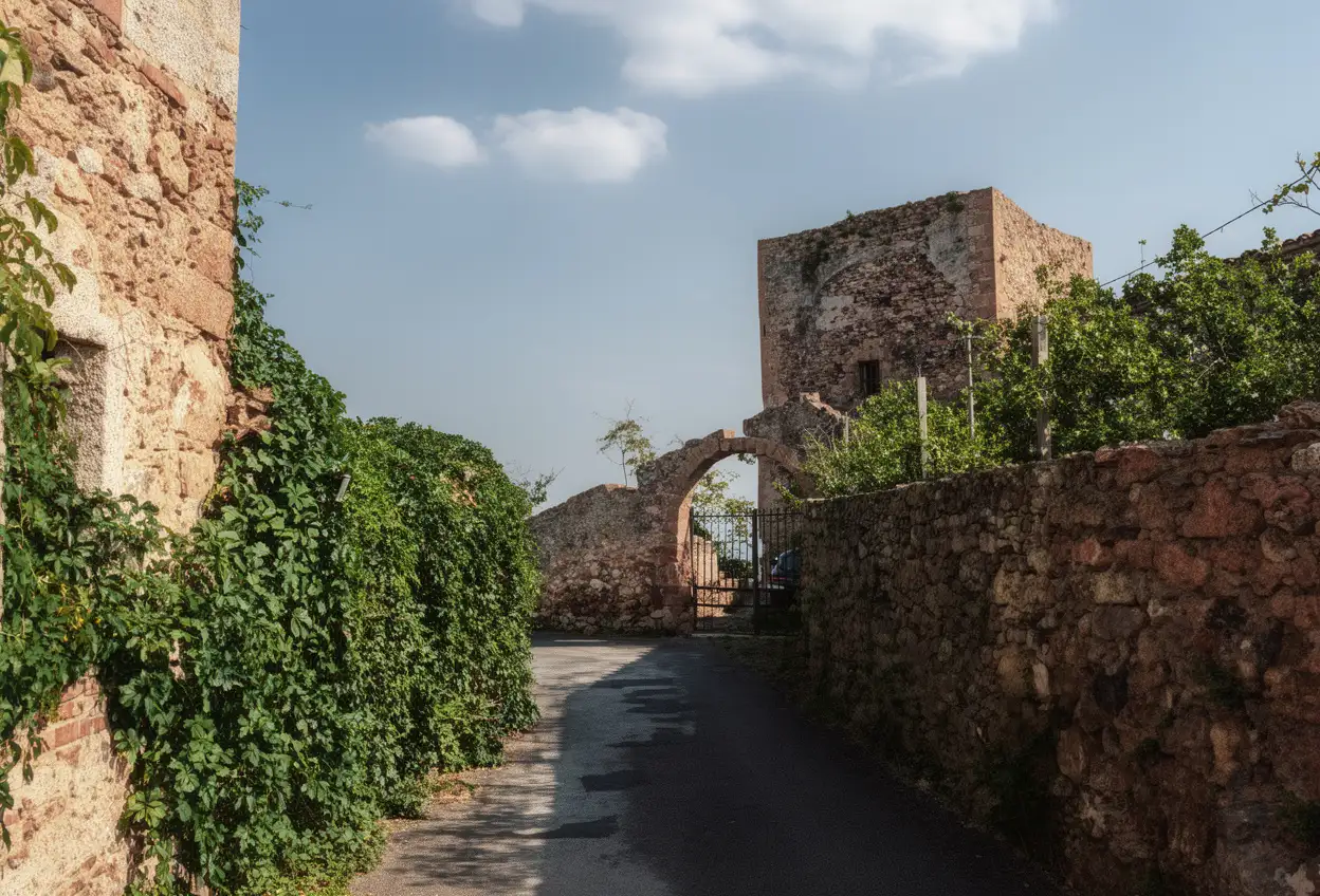 Torre del Guascone : remparts et vues de Montepescali